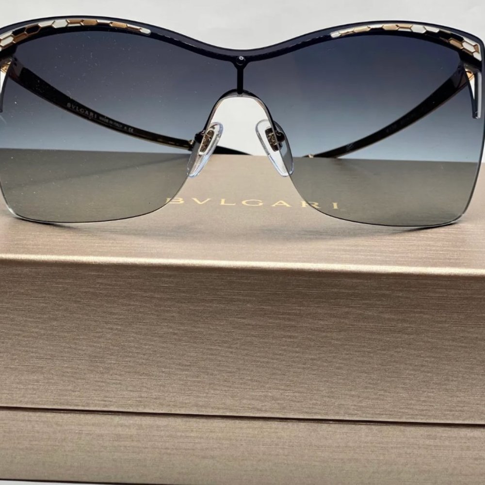 GOLD GREY BVLGARI SUNGLASSES